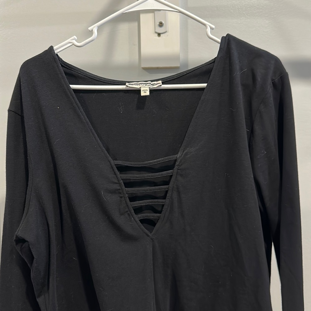 Express long sleeve thong body suit